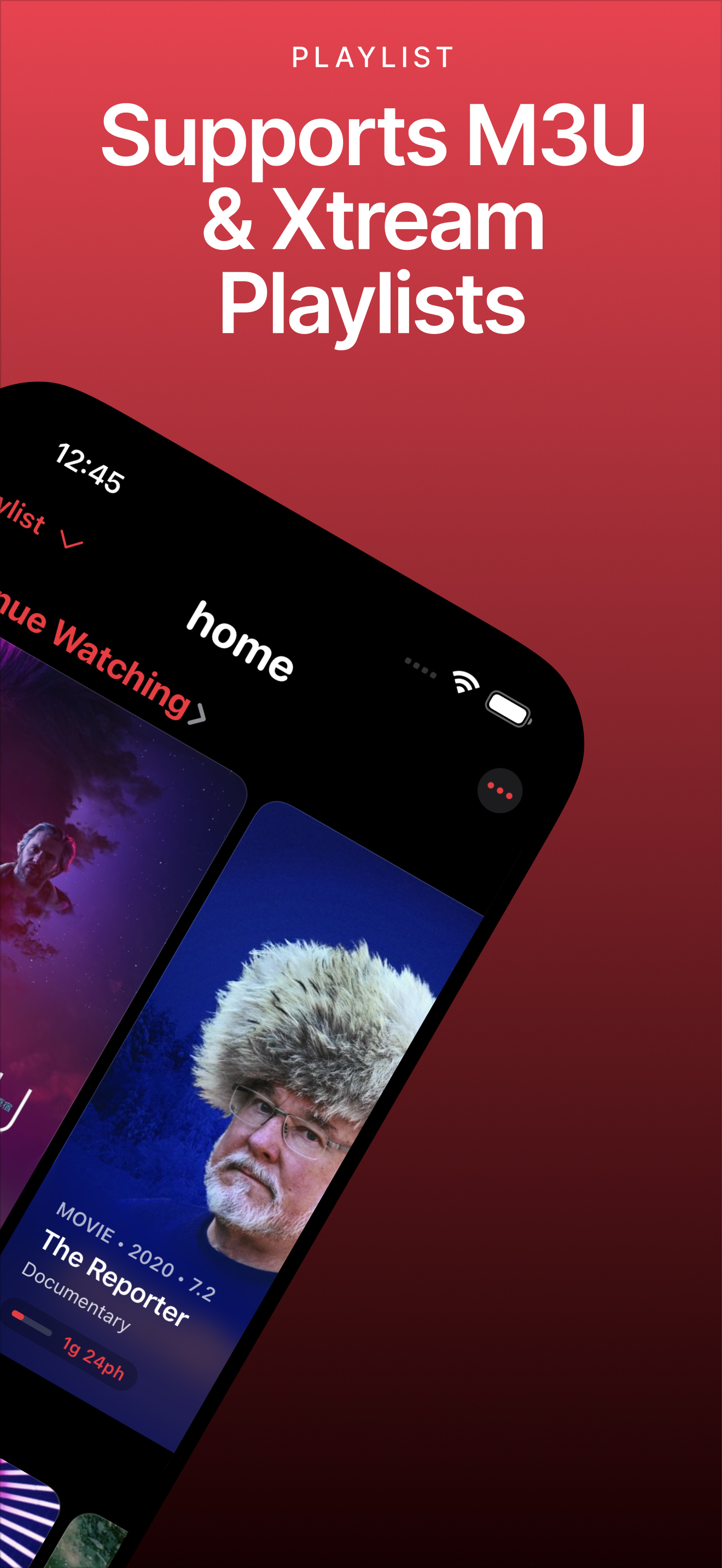 Playlist - Supports M3U & Xtream Playlists